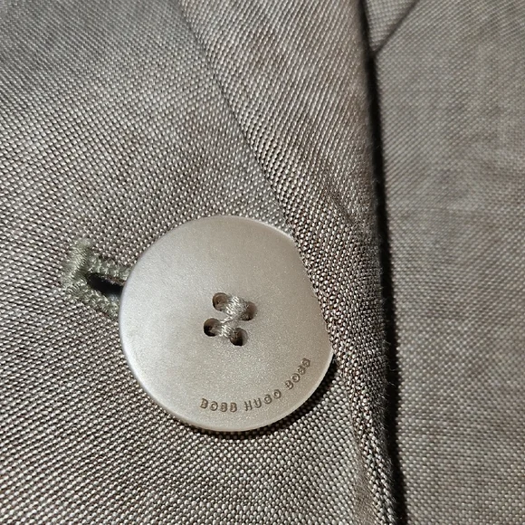 BOSS Hugo Boss Women’s Beige Virgin Wool Blend Blazer Jacket Tailored - Picture 13 of 15